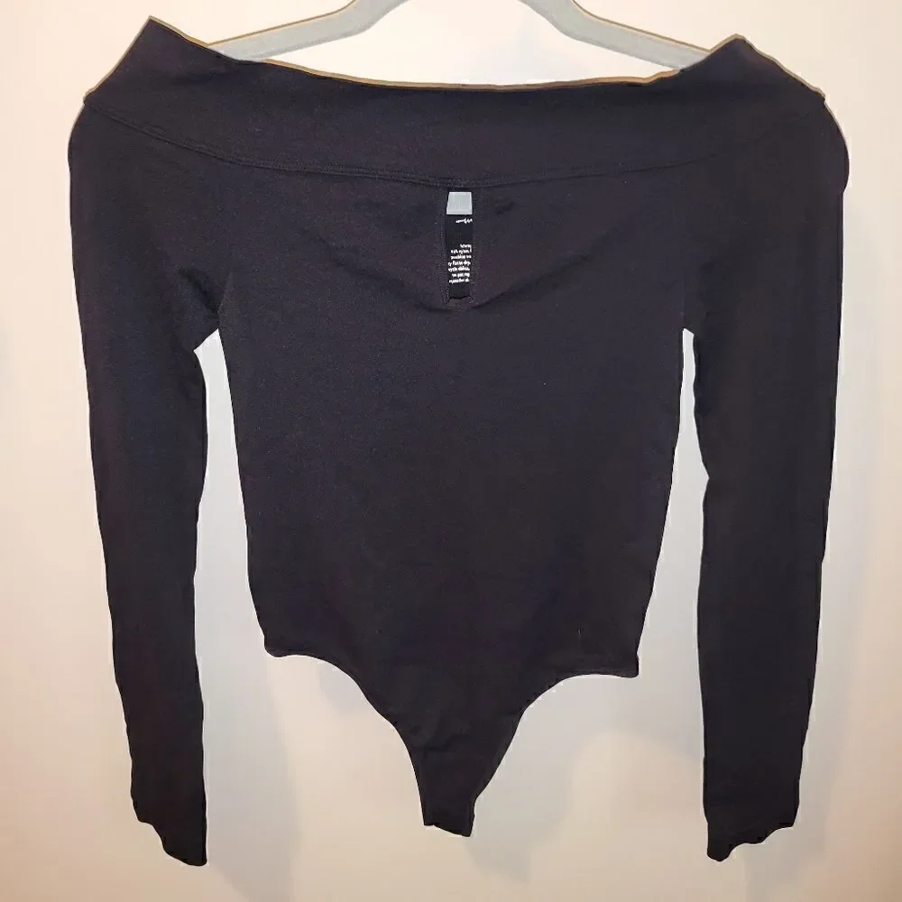 Free People bodysuit black keyhole long sleeves XS/S